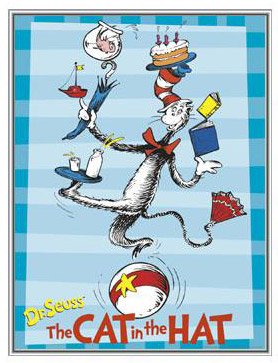 The Cat in the Hat Dr Seuss Framed Print