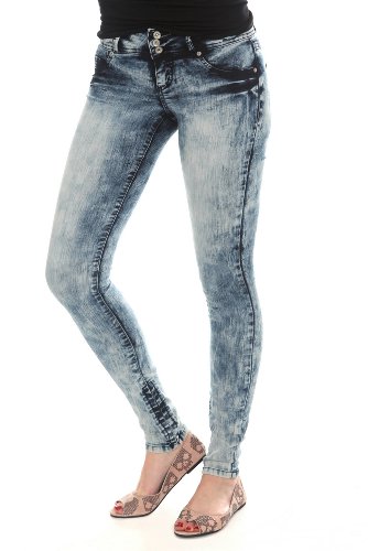 LOVEsick Blue Acid Wash Super Skinny Jeggings product image