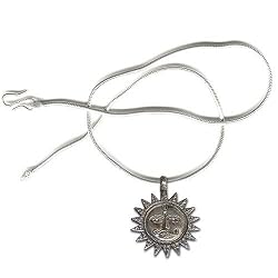 Silver Locket Chain Handmade Jewelry 1.75 inches (spndt023)