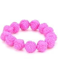 Tarina Tarantino "Iconic" Tarina Pink Small Carved Rose Stretch Bracelet