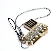 Image of Axxen 2GB USB Flash Drive with Swarovski Crystals, Crystal Gold