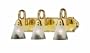 Thomas Lighting M1736-1 Trumpet Arm Three-Light 24-Inch W by 9-3/4-Inch H Bath Light, Polished Brass