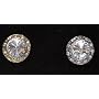 Faux Diamond Earrings, Gold Trim