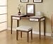 Contemporary Cherry & White Finish Vanity Set by Coaster Furniture