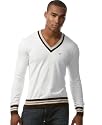 Sean John Big and Tall Sweater, Contrast Tipped V Neck