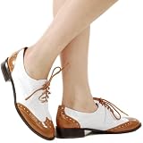 Gale20 Spectator Oxford Casual Shoes WHISKY WHITE