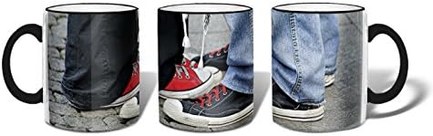 Retrospect Group "LOVE" Ceramic Mug, White with Black Handle and Rim