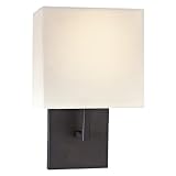 George Kovacs Bronze Linen Shade 11 1/2" High Wall Sconce George Kovacs Bronze Linen Shade 11 1/2" High Wall Sconce