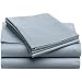 Pinzon Hemstitch 400-Thread-Count Egyptian Cotton Sateen Queen Sheet Set, Smokey Blue