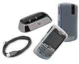 Charging Pod, White Silicone Skin Cover Case and USB Cable for Blackberry Curve 8300 8330 8320 8310