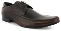 Base "Accused" Mens Leather Lace Up Formal Shoes - Brown