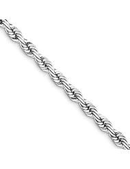 Sterling Silver 5.8 mm High Polish Diamond Cut Rope Link Chain Necklace 20" - 30" Available