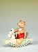 Kleine Figuren & Miniaturen Teddybär auf Schaukelpferd - 6,0 cm