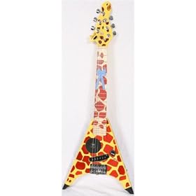 Crescent 31 Limited Edition Flying V Giraffe Kid's Electric Guitar with Built in Amp by 