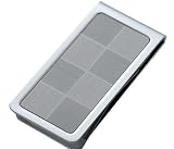 Pewter Silver Tone Checkered Pattern Chrome Plated Metal Money and Business Card Case