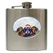 Limited Edition Violano Hip Flask Dachshund Santa & Reindeer