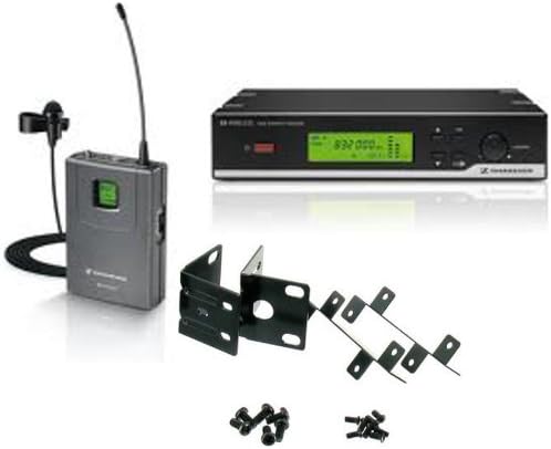 Sennheiser XSW 12 Wireless System (Frequency: 614-638 MHz) with Lavalier Microphone and Sennheiser Rack Mount Kit