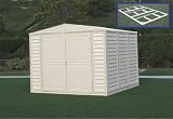 DuraMate 8' x 8' Vinyl Storage Shed with FREE Window Kit