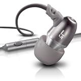 JBuds J5M Earbuds-Style Metal Headphones with Microphone for iPhone, iPad, Tablet, Android (Graphite)
