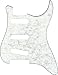 Musician's Gear 3 Single-Coil Pickguard (White Pearloid)