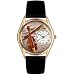 Whimsical Watches Kids' C0510002 Classic Gold Violin Black Leather And Goldtone Watch