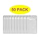 HOSL 50 Pcs Clear Plastic Vertical Name Tag Badge ID Card Holder