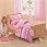 Baroo pink heart stripe cot bed duvet cover and pillowcase set