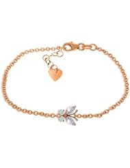 14k Rose Gold Opal and Aquamarine Butterfly Bracelet