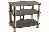 Concept GTS-2 Black Glass TV Stand