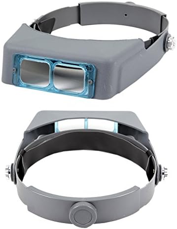 Wisehands Head Mounted Professional Magnifier for Professional /Student Dual Function 4-Levels of Magnification and Greater Illumination for Reading