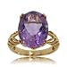 Kings Crown Amethyst & Diamond Ring in Yellow Gold 