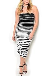 Plus Size Striped Print Polyester/Spandex Sheer  Dress
