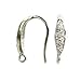 2pcs Rhodium on .925 Sterling Silver Teardrop Cz Crystal Dangle Earring Connector Earwire French Hook/Findings/Bright