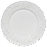 CorningWare Traditions 11-Inch Dinner Plate, Embossed White
