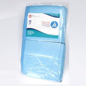 Dynarex #1346 Underpads, 23x36 in. 60 gram, 50 ct