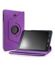PC Accessory: Infiland Case For Samsung Galaxy Tab A 10.1 Case, Smart PU Leather 360 Degrees Rotating Stand Case Cover for 2016 Release Samsung Galaxy Tab A 10.1-Inch Tablet (SM-T580 / SM-T585) Only - Purple - Infiland