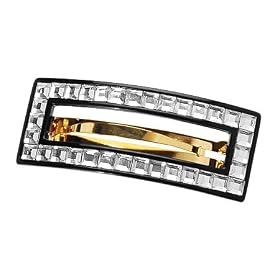 L. Erickson Disco Fever Cutout Barrette - Black by L. Erickson