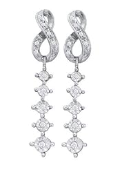 10KT White Gold 0.20 CTW Diamond Fashion Earring