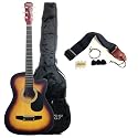 Crescent 41" Sunburst Cutaway Acoustic Electric Guitar with Gig Bag, Accessories and Warranty