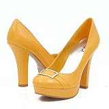 Qupid Vage20 Pumps 6 Mustard (Yellow)