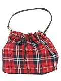 School Girl Costume Red Plaid Purse - ONE SIZE