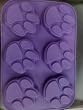 Purple Paw Print Silicone Muffin Pan