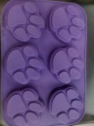 Purple Paw Print Silicone Muffin Pan