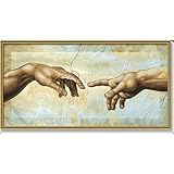 Schipper 9220421 - Malen nach Zahlen, Erschaffung des Adam, 40x80 cm - Noris