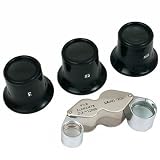 5X 10X 20X Double Folding Loupe Eye Magnifiers 4Pc Set