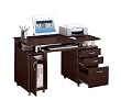 Techni Mobili Super Storage Computer Desk in Chocolate Finish