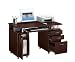 Techni Mobili Super Storage Computer Desk in Chocolate Finish