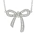 Tressa Sterling Silver Cubic Zirconia Pave Bow Necklace