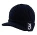 Boston Red Sox Union Navy Knit Beanie Hat/Cap with Hard Brim