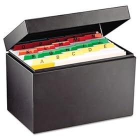 Index Card File Holds 500 5 x 8 cards, 8 3/4 x 5 1/8 x 6
